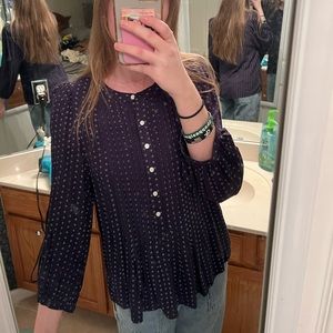GAP Navy button up blouse